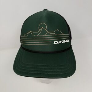 Dakine Trucker Hat Cap Mesh Adjustable Snapback Dark Green Outdoors Mountains